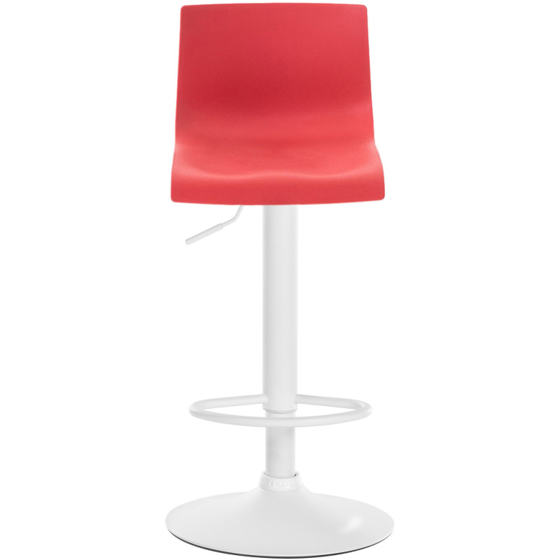 Tabouret de bar minimaliste en Polypropylène Rouge Métal Blanc Zavria - 3