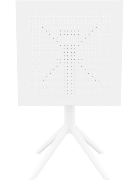 Table extérieure pliante Carrée 2 personnes en Polypropylène Blanc Walna - 3