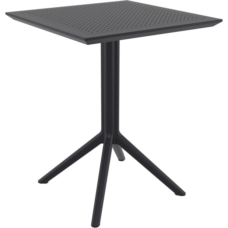 Table extérieure pliante Carrée 2 personnes en Polypropylène Noir Walna - 1