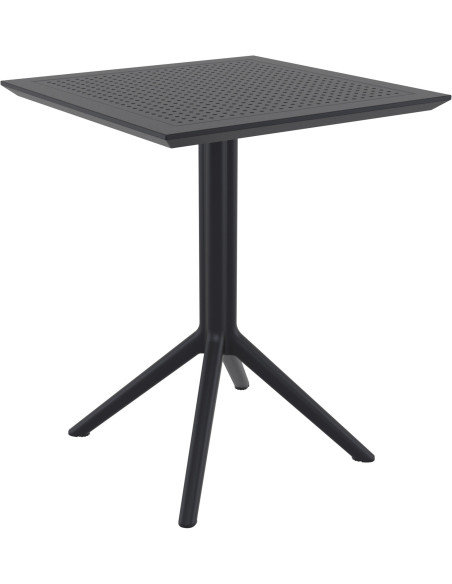Table extérieure pliante Carrée 2 personnes en Polypropylène Noir Walna - 1
