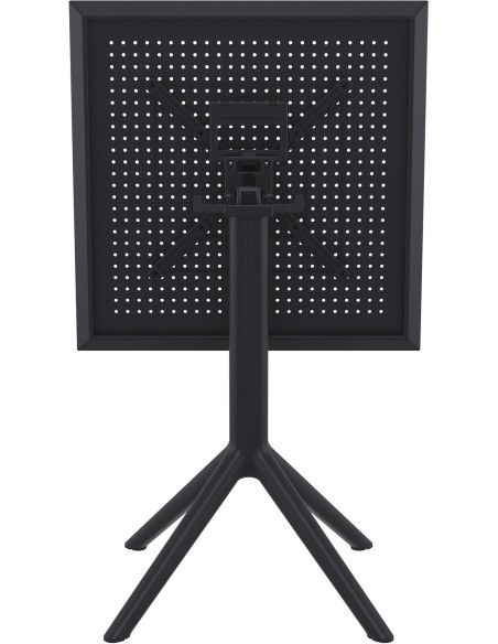 Table extérieure pliante Carrée 2 personnes en Polypropylène Noir Walna - 2