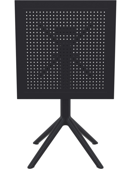 Table extérieure pliante Carrée 2 personnes en Polypropylène Noir Walna - 3