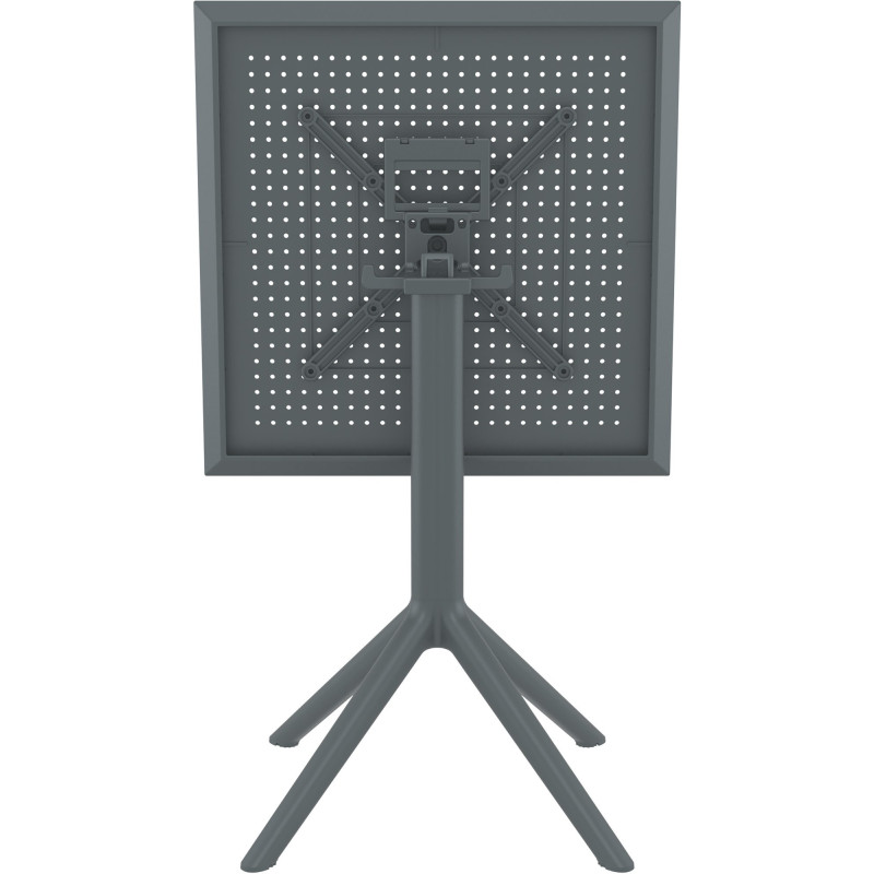 Table extérieure pliante Carrée 2 personnes en Polypropylène Gris foncé Walna - 2