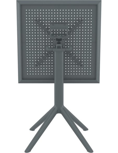 Table extérieure pliante Carrée 2 personnes en Polypropylène Gris foncé Walna - 2