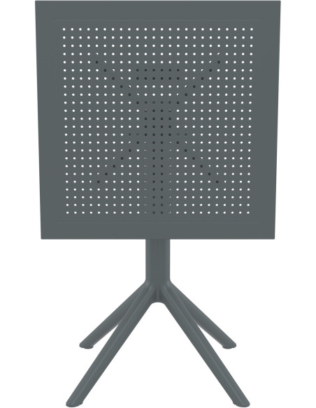 Table extérieure pliante Carrée 2 personnes en Polypropylène Gris foncé Walna - 3