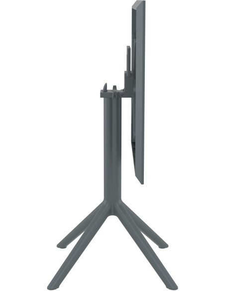 Table extérieure pliante Carrée 2 personnes en Polypropylène Gris foncé Walna - 4