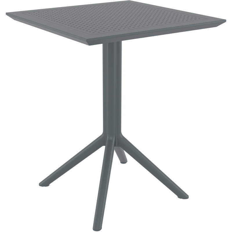 Table extérieure pliante Carrée 2 personnes en Polypropylène Gris foncé Walna - 1
