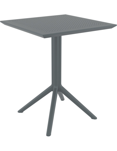 Table extérieure pliante Carrée 2 personnes en Polypropylène Gris foncé Walna - 1