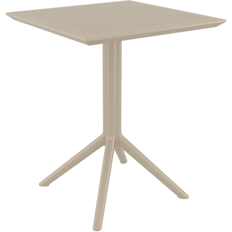 Table extérieure pliante Carrée 2 personnes en Polypropylène Taupe Walna - 1