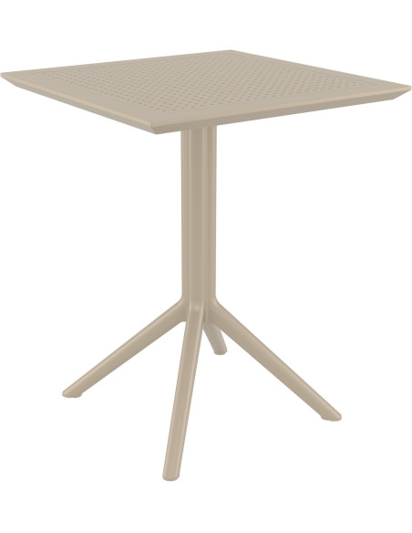Table extérieure pliante Carrée 2 personnes en Polypropylène Taupe Walna - 1