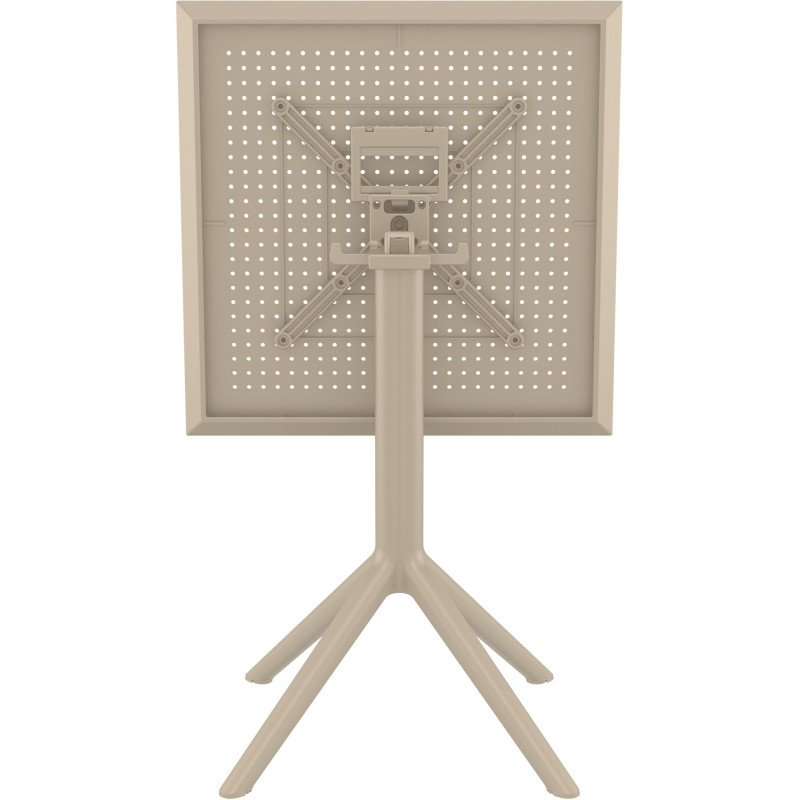 Table extérieure pliante Carrée 2 personnes en Polypropylène Taupe Walna - 2