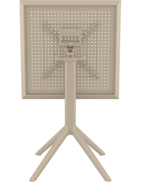 Table extérieure pliante Carrée 2 personnes en Polypropylène Taupe Walna - 2