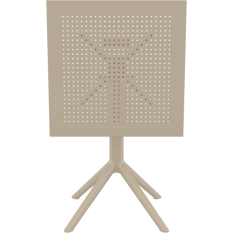 Table extérieure pliante Carrée 2 personnes en Polypropylène Taupe Walna - 3