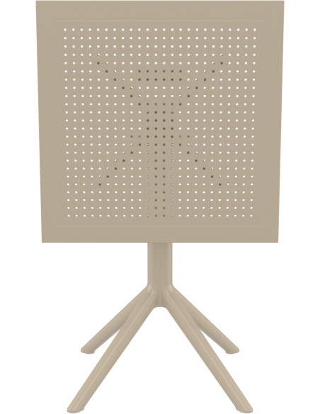 Table extérieure pliante Carrée 2 personnes en Polypropylène Taupe Walna - 3