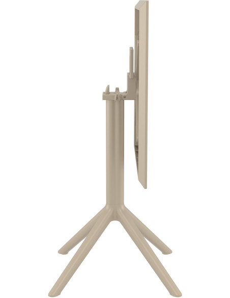 Table extérieure pliante Carrée 2 personnes en Polypropylène Taupe Walna - 4