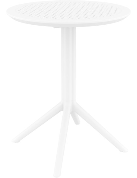 Table extérieure pliante Ronde 2 personnes en Polypropylène Blanc Walna - 1