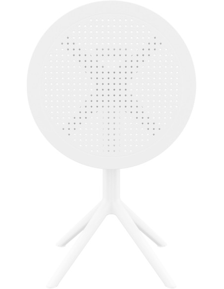 Table extérieure pliante Ronde 2 personnes en Polypropylène Blanc Walna - 3
