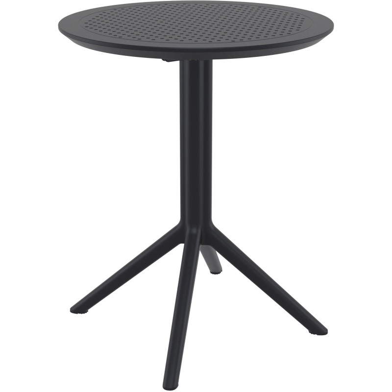Table extérieure pliante Ronde 2 personnes en Polypropylène Noir Walna - 1