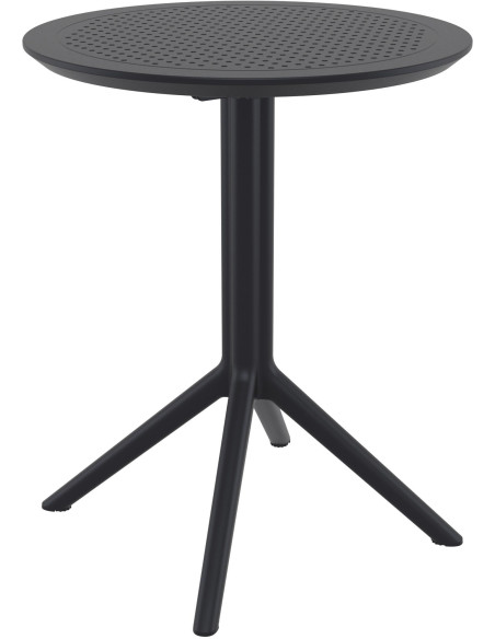 Table extérieure pliante Ronde 2 personnes en Polypropylène Noir Walna - 1