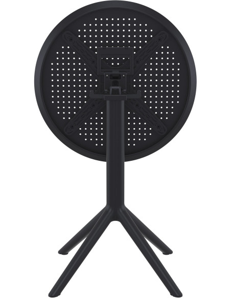 Table extérieure pliante Ronde 2 personnes en Polypropylène Noir Walna - 2