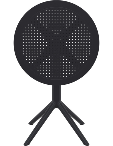 Table extérieure pliante Ronde 2 personnes en Polypropylène Noir Walna - 3