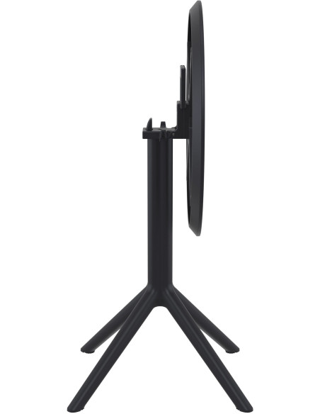 Table extérieure pliante Ronde 2 personnes en Polypropylène Noir Walna - 4