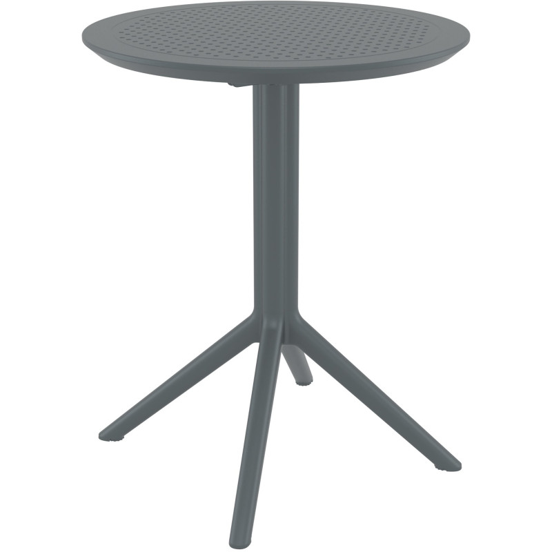 Table extérieure pliante Ronde 2 personnes en Polypropylène Gris foncé Walna - 1