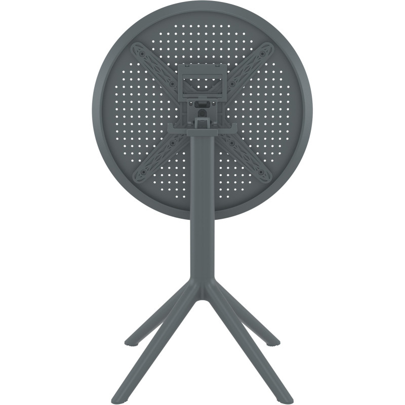 Table extérieure pliante Ronde 2 personnes en Polypropylène Gris foncé Walna - 2