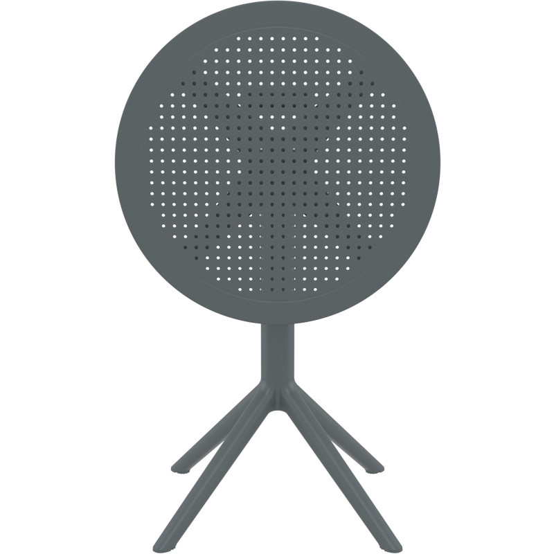 Table extérieure pliante Ronde 2 personnes en Polypropylène Gris foncé Walna - 3