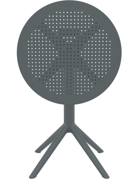 Table extérieure pliante Ronde 2 personnes en Polypropylène Gris foncé Walna - 3