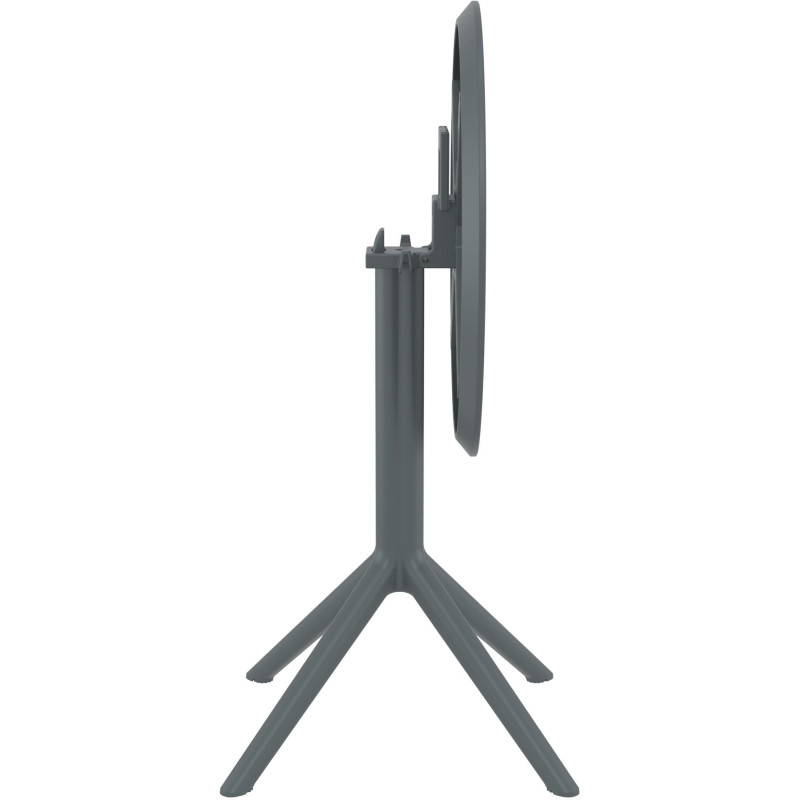 Table extérieure pliante Ronde 2 personnes en Polypropylène Gris foncé Walna - 4