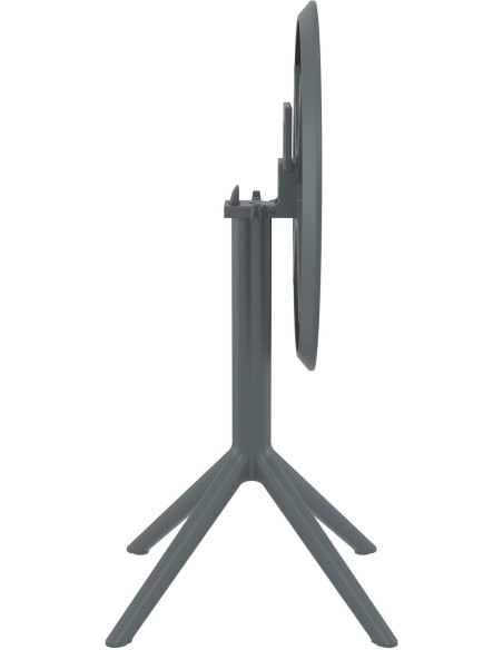 Table extérieure pliante Ronde 2 personnes en Polypropylène Gris foncé Walna - 4