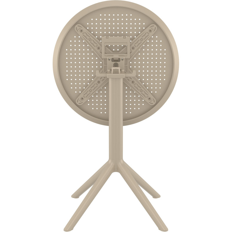 Table extérieure pliante Ronde 2 personnes en Polypropylène Taupe Walna - 2