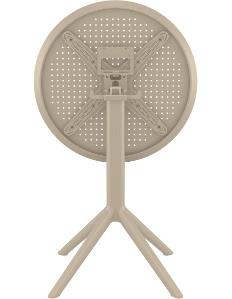 Table extérieure pliante Ronde 2 personnes en Polypropylène Taupe Walna - 2