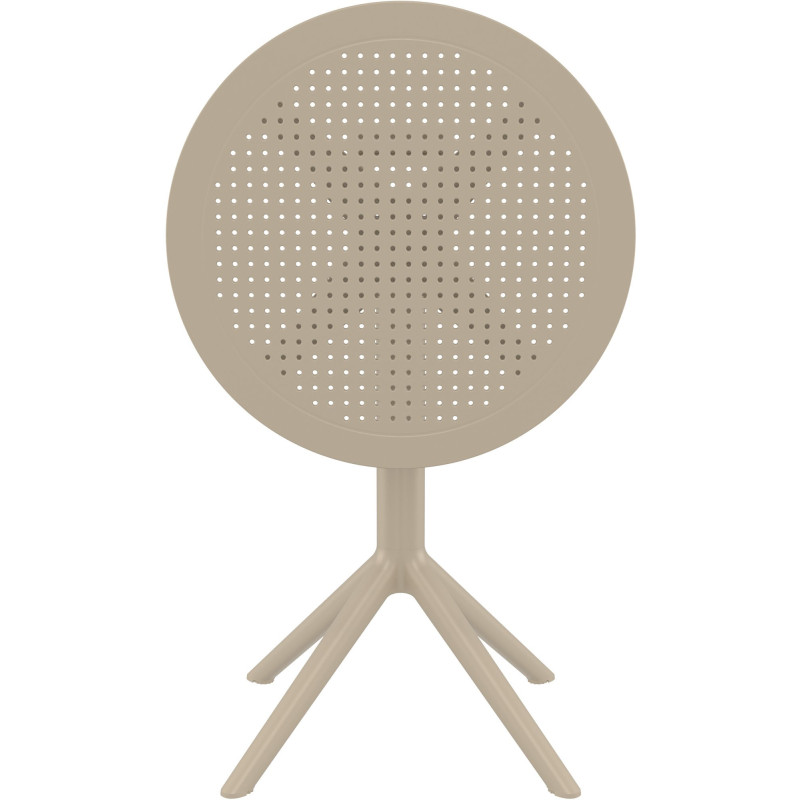 Table extérieure pliante Ronde 2 personnes en Polypropylène Taupe Walna - 3