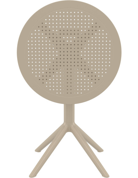 Table extérieure pliante Ronde 2 personnes en Polypropylène Taupe Walna - 3