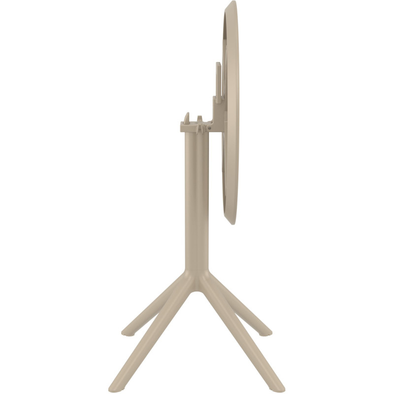 Table extérieure pliante Ronde 2 personnes en Polypropylène Taupe Walna - 4