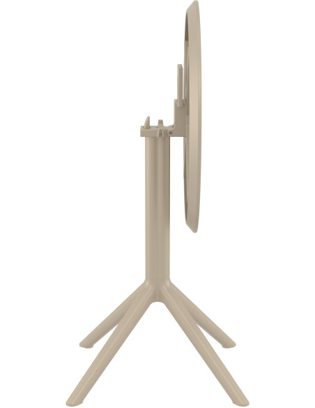 Table extérieure pliante Ronde 2 personnes en Polypropylène Taupe Walna - 4