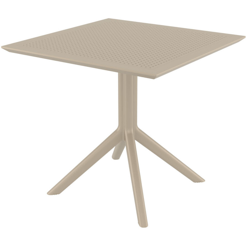 Table extérieure pliante Carrée 4 personnes en Polypropylène Taupe Walna - 1