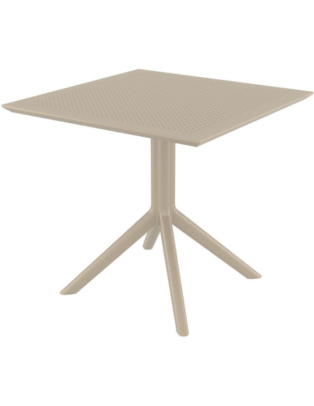 Table extérieure pliante Carrée 4 personnes en Polypropylène Taupe Walna - 1