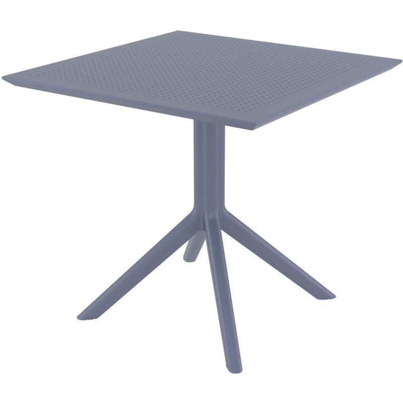Table extérieure pliante Carrée 4 personnes en Polypropylène Gris foncé Walna - 1
