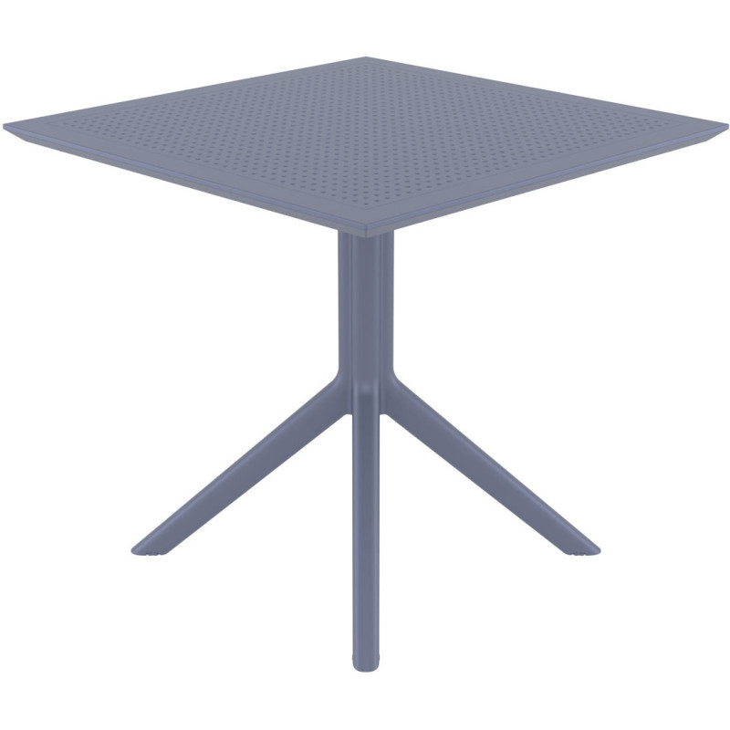 Table extérieure pliante Carrée 4 personnes en Polypropylène Gris foncé Walna - 2