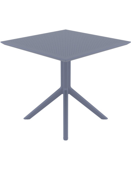 Table extérieure pliante Carrée 4 personnes en Polypropylène Gris foncé Walna - 2