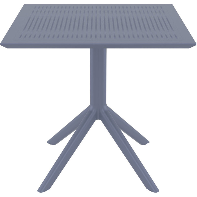Table extérieure pliante Carrée 4 personnes en Polypropylène Gris foncé Walna - 3