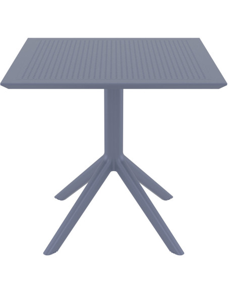 Table extérieure pliante Carrée 4 personnes en Polypropylène Gris foncé Walna - 3
