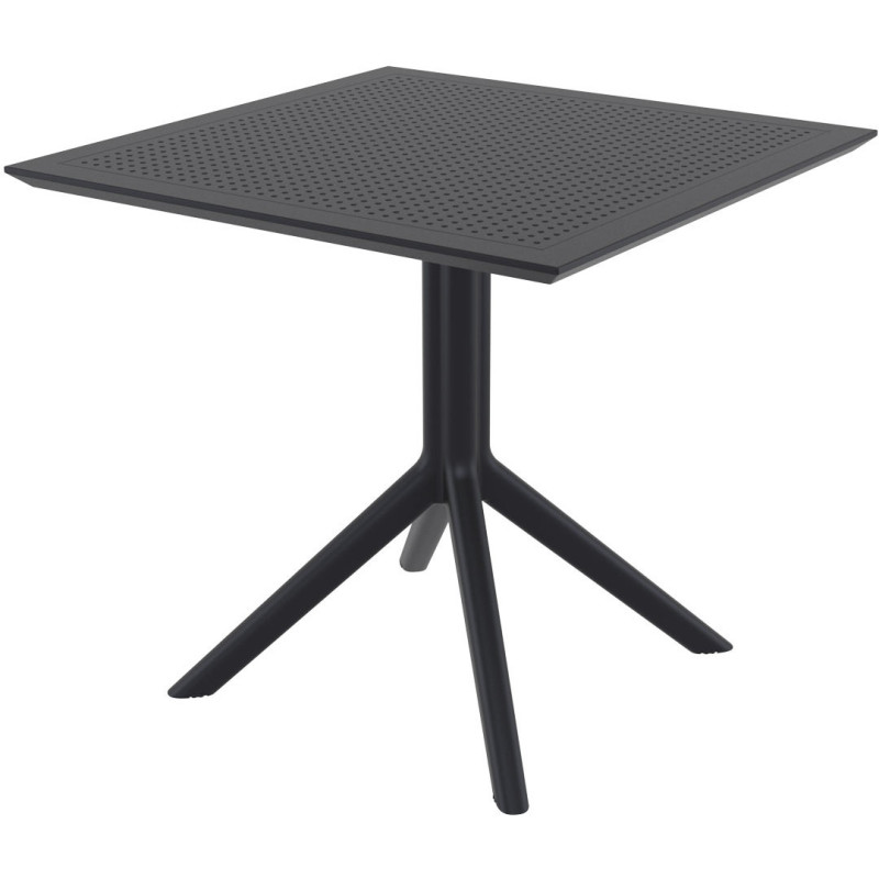 Table extérieure pliante Carrée 4 personnes en Polypropylène Noir Walna - 1