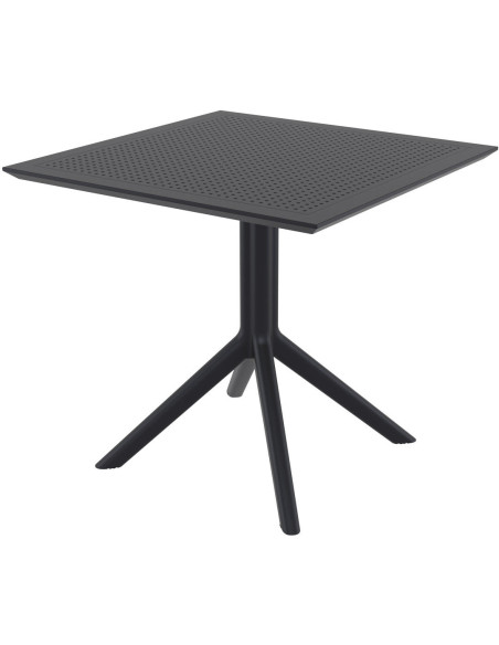 Table extérieure pliante Carrée 4 personnes en Polypropylène Noir Walna - 1