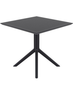 Table extérieure pliante Carrée 4 personnes en Polypropylène Noir Walna - 2