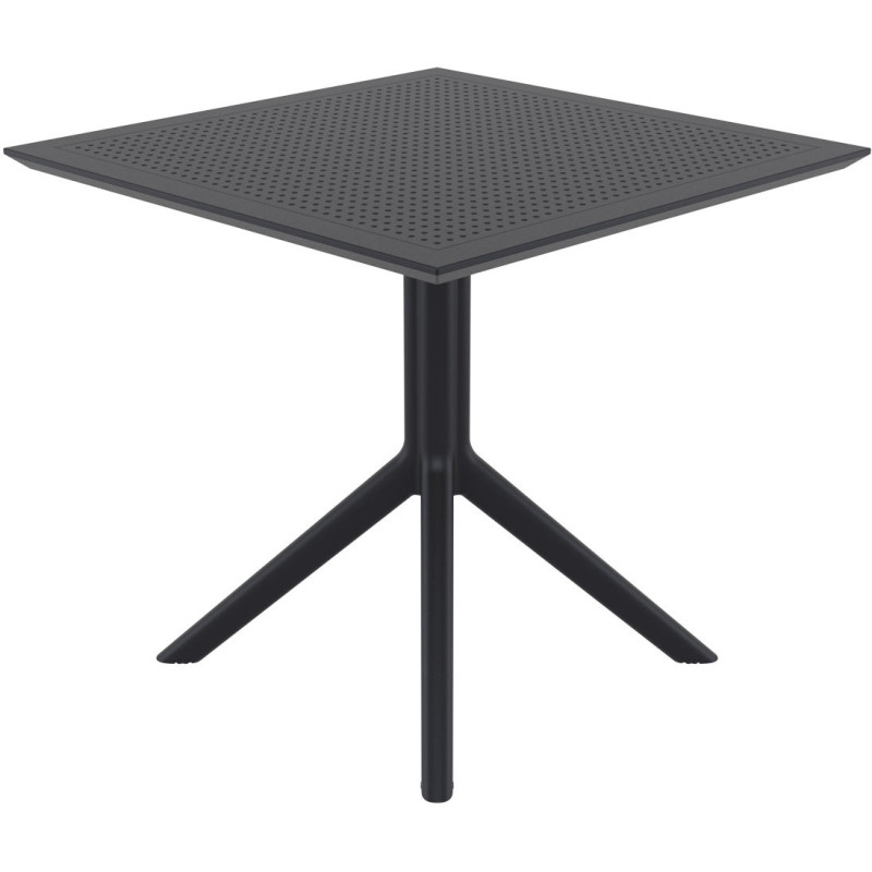 Table extérieure pliante Carrée 4 personnes en Polypropylène Noir Walna - 2