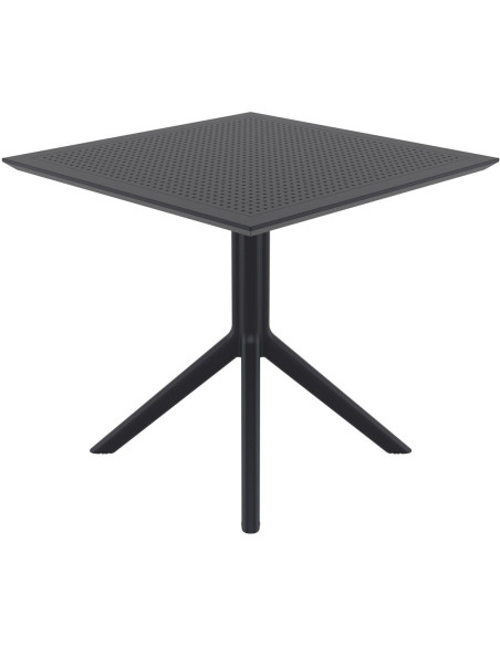 Table extérieure pliante Carrée 4 personnes en Polypropylène Noir Walna - 2